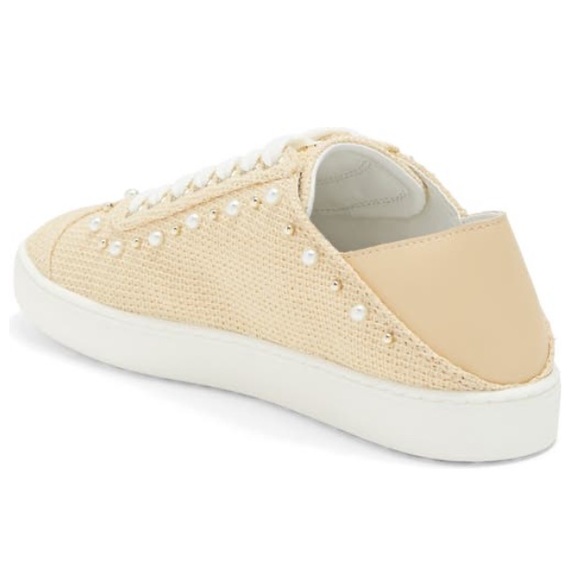 Stuart Weitzman Natural Embellished Platform Sneakers Sz 7 US $395 - Picture 2 of 5